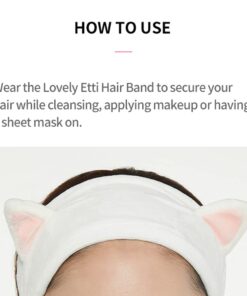 ETUDE My Beauty Tool Lovely Etti Hair Band | A Cute and Lovely Tool To Keep Away Your Hair | Hair Band for Cleansing & Sleeping 32 512W66tJyqL