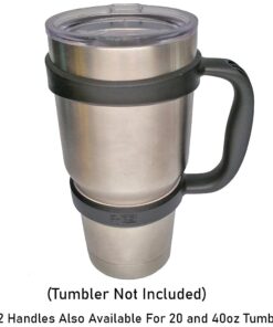 Alternative view of F-32 Handle - 19 COLORS - 30oz size - Compatible with 30 oz. YETI and 30 oz OZARK TRAIL Tumbler Travel Mug (30OZ, MIDNIGHT BLACK) 30ozMidnight Black 30.0 ounces