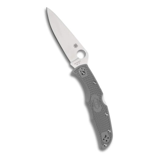 Spyderco Endura 4 Lightweight Signature Knife with 3.80" VG-10 Steel Blade and Gray FRN Handle - PlainEdge - C10FPGY Grey