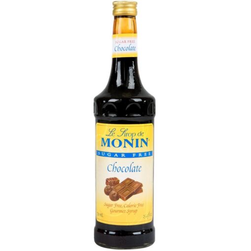 Monin Sugar Free Chocolate Syrup, 750ml (25.4oz) 25.36 Fl Oz (Pack of 1)