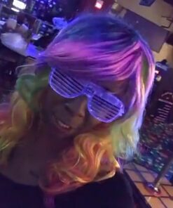 12 Piece Slotted & Shutter Shades Light Up Unisex Flashing Glasses for Adults & Children (5 Assorted Colors: White, Purple, Green, Blue, & Pink)- with Push On/Off Button for All Occasions 19 512n4tb uGL