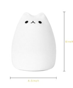 Alternative view of SCOPOW Night Lights for Kids Room Squishy Cat Lamp for Desk Decor, Kawaii Anime Silicon Light Up for Toddler Baby Girls, Cute Cat Themed Gifts for Cat Lovers Colorful