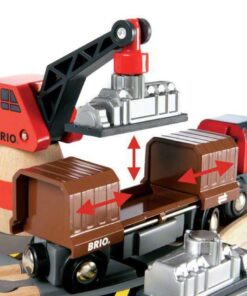BRIO World - 33061 Cargo Harbor Set | 16 Piece Toy Train with Accessories and Wooden Tracks for Kids Ages 3 and Up 15 513 C6W6GL
