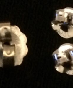 Alternative view of 14k White Gold Replacement Earring Backs (1 Pair) for 0.6 mm thick earring posts