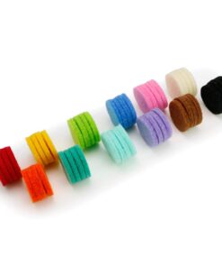 Maromalife 48PCS 22mm Replacement Refill Pads for 30mm Essential Oil Diffuser Necklace, Felt Pads for Aromatherapy Necklace Pendant Diffuser Bracelet Car Diffuser Vent Clip with 12 Colors, 0.87 Inch 15 51365tFiHlL