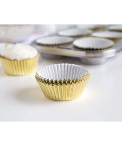 Fox Run Gold Foil Disposable Bake Cups, 3 x 3 x 1.25 inches 8 5136zvwX8uL