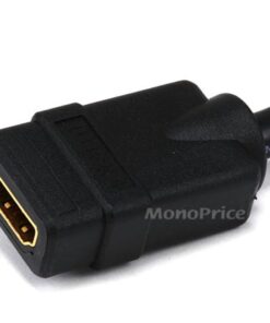 Monoprice 8inch 28AWG High Speed Male to Female HDMI® Port Saver - Black 1 Count (Pack of 1) 7 51382ffaNcL