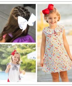 20pcs Hair Bows for Girls, CN 6inch Grosgrain Ribbon Bows Alligator Clips, Cute Hair Accessories for Baby Toddlers Kids Infants Children 6 Inch (Pack of 20) 13 513A 6PXQ3L