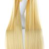 MapofBeauty 40" 100cm Anime Costume Long Straight Cosplay Wig Party Wig (Blonde) Blonde 40 513AyvbtEWL