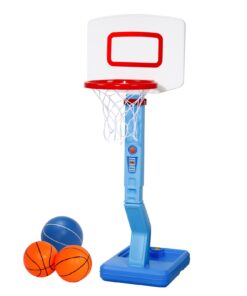 Alternative view of Toddler Basketball Hoop Indoor Adjustable Height Poolside Basketball Hoop Outdoor with Base Mini Basketball Hoop with 3 Balls Swimming Pool Toys Basketball Outdoor Games for Kids Birthday Gift Toddler Basketball Hoop