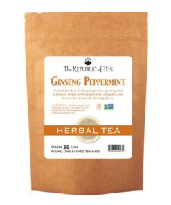 The Republic Of Tea Ginseng Peppermint Herbal Tea, 36 Tea Bag Refill 3 513Bw3cVrgL