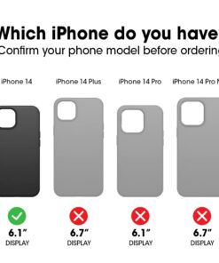 OtterBox IPhone 14 & IPhone 13 Prefix Series Case - BLACK CRYSTAL (Black/Clear), Ultra-Thin, Pocket-Friendly, Raised Edges Protect Camera & Screen, Wireless Charging Compatible Black/Clear 7 513IAQkixIL