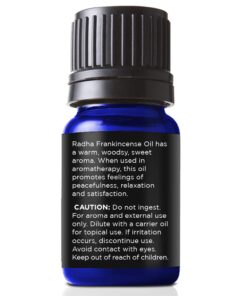Radha Beauty Frankincense Essential Oil 10ml - 100% Pure & Therapeutic Grade, Steam Distilled for Aromatherapy, Relaxation, Supports Healthy Immune System & Nervous Function 0.33 Fl Oz (Pack of 1) 8 513LsSEN4lL