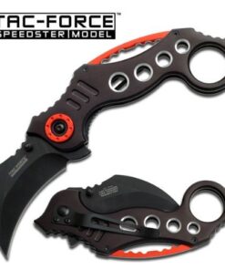 Alternative view of Snake Eye Tactical Pocket Knives Black Blade Tactical Knife black and orange