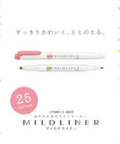 ZEBRA MILD LINER, Double Sided Highlighter, 5 Set (WKT7-5C) 1 40 513SbhFu0LL