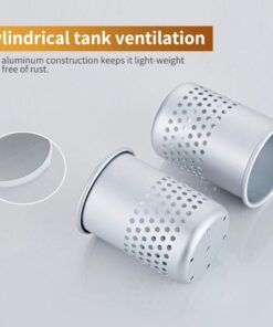 Cavoli Hair Blow Dryer Holder Wall Mounted,Space Aluminum, Nail free glue/Drilling screw, Bathroom Hanging Rack Organizer with 2 Cups double-cup 22 513VMQDPiDL