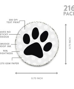 Andaz Press Chocolate Drop Labels Stickers, Birthday, Cat Dog Animal Paw Print, 216-Pack, for Kisses Party Favors, Gifts, Decorations 12 513q1PW1X2L