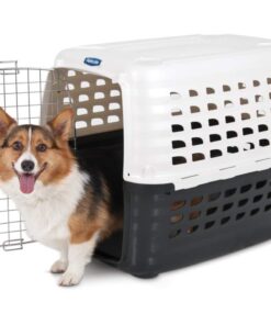 Alternative view of Petmate Compass Kennel, 30-50LBS, PEARL WHITE/BLACK, Made in USA