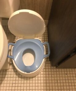 Primo 4-in-1 Complete Toilet Trainer & Step Stool, with Blue Seat, White 40 513rcXmF3aL