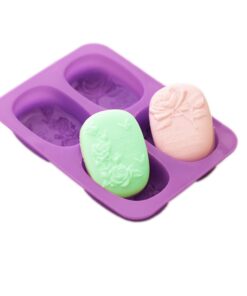 X-Haibei Love Life Rose SOAP Rectangular Lotion Bar Silicone Flower Mold 4 Cavity Soap Making Mold Supplies 3oz per Cell 10 513zYdlkdPL