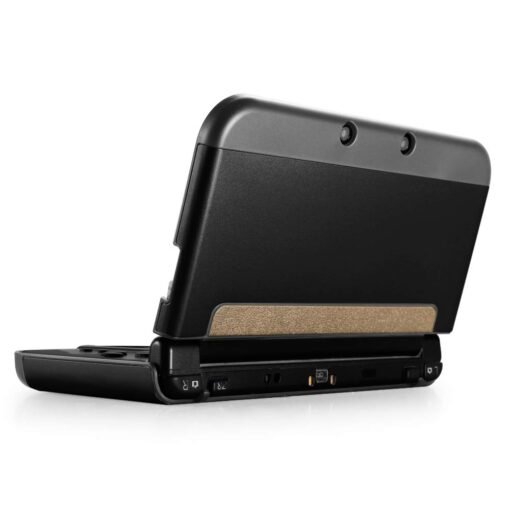 TNP Case Compatible with [ New Nintendo 3DS XL LL 2015 ], Black - Plastic + Aluminum Full Body Protective Snap-on Hard Shell Skin Case Cover New Modified Hinge-Less Design