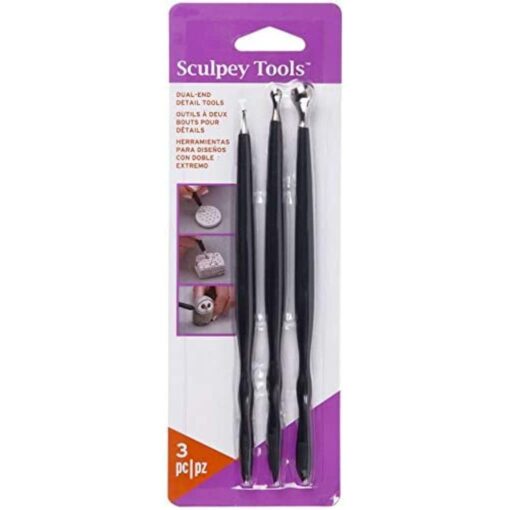 Sculpey Tools Dual End Tools Set, clay tools, use with multiple types of clay - polymer oven-bake clay, air dry and non dry, Great for projects from jewelry, home décor and more! 1 Pack