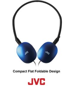 Alternative view of JVC Violet Flat and Foldable Colorful Flats On Ear Headphone with 3.94 foot Gold Plated Phone Slim Plug HAS160V