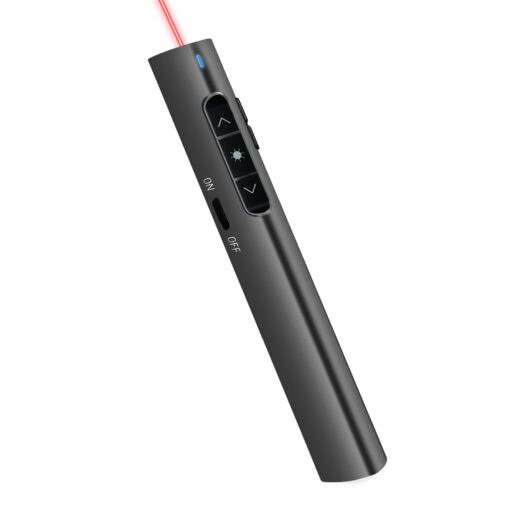 Amazon Basics Wireless Presenter, Red Laser, 2.4GHz, Hyperlink, Lithium Battery Operated