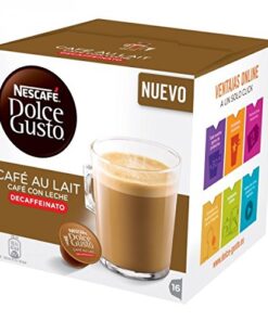 Nescafe DOLCE GUSTO Pods/ Capsules - CAFE AU LAIT DECAFFEINATED (NEW) = 16 count (pack of 3)