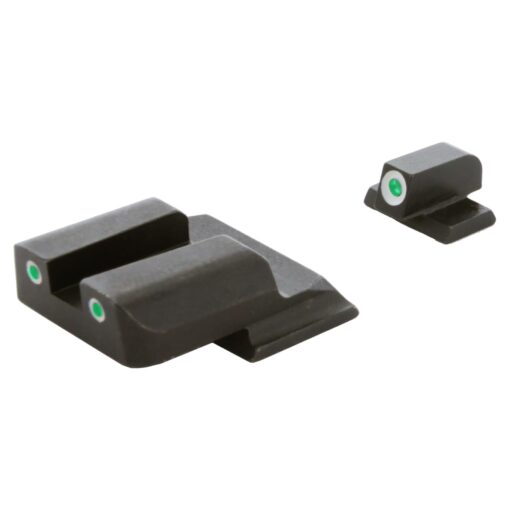 AMERIGLO Classic Tritium Sight Set, Compatible with Smith & Wesson M&P | Green Tritium Front & Rear 3-Dot Night Sights with White Outlines S&W M&P Shield (Excluding EZ Series)