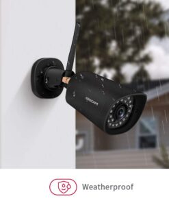FOSCAM Outdoor Security Camera,G4 Full HD 4MP 2K WiFi Security Camera, Alexa Compatible, AI & Motion Detection, Free Cloud Service Included, 65ft Night Vision IP66 Weatherproof,Black 4MP Black 25 514EFJcIUL