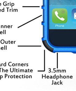 Alternative view of Galaxy S5 Case Blue by Cable And Case - Ultra Tough Protection for Your Samsung Galaxy S5 Phone ArmorBox Blue