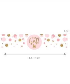 Andaz Press Blush Pink Gold Glitter Girl Baby Shower Party Collection, Water Bottle Label Stickers, 20-Pack Labels Water Bottle 14 514KGgszBGL