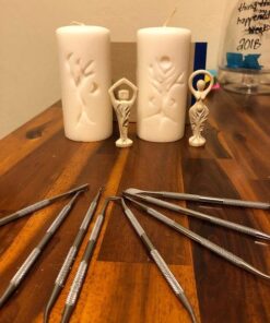 SE 12-Piece Stainless Steel Wax Carvers Set, Wax & Clay Sculpting Tools, Double Ended Carving Kit for Modeling, Sculpting and Shaping, Silver - DD312 Carver set 30 514KdAqMKhL