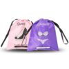 PURE STYLE Girlfriends Women's Travel Drawstring Bag Set: Shoe + Lingerie One Size Pink/Purple 48 514PjQXItfL