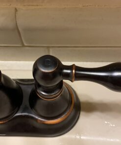 Derengge F-4501-NB 2 Handle Oil Rubbed Bronze Bathroom Sink Faucet with Pop up Drain,cUPC NSF AB1953 26 514UWcU8xwL