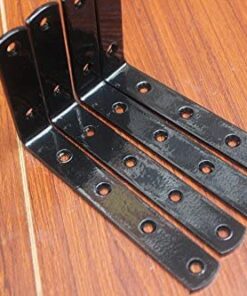 MHMYDZ 4 Pcs Black Steel Heavy Duty"L" Corner Brace Joint Angle Bracket Shelf Bracket Wall Hanging with Screws 125mmX75mm/5 InchX3 Inch Decorative Corner Brackets Joint Angle Bracket 4 Pack(Balck) 29 514WksrVIQL