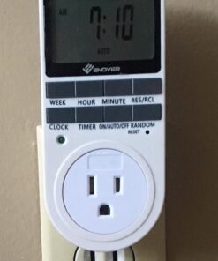 Enover 7 Day / 24 Hour Programmable Digital Weekly Light Switch Timer Plug for Electrical Outlet with Anti-theft Random Option (15A/1800W,1Pack) 23 514cpPqDHlL