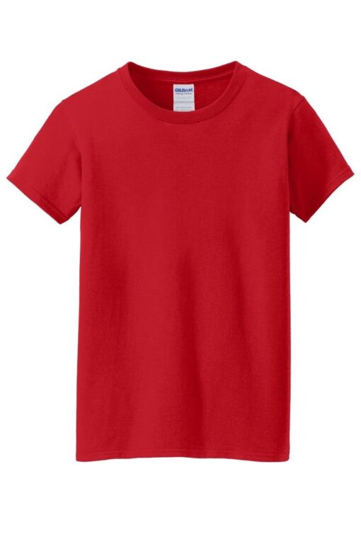 Gildan Mens Heavy Cotton 100% Cotton T-Shirt, Azalea Large Red