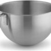 KitchenAid KSMC5QBOWL 5-Quart Mixing Bowl with J Hook Handle, Stainless Steel, NSF, (Fits Commercial Stand Mixers KSM8990 and KSM7990) 65 514eZFVEasL