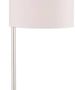 360 Lighting Colby Modern Desk Table Lamp with Hotel Style USB and AC Power Outlet in Base 21" High Brushed Nickel White Linen Drum Shade for Living Room Bedroom House Bedside Reading Home 26 514fjfjUkSL