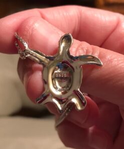 Victoria Jewelry 925 Sterling Silver Blue Opal Sea Turtle Necklace 28 514msuIPCZL 1