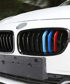 iJDMTOY M-Colored Grille Insert Trims Compatible With BMW F30 3 Series 320i 328d 328i 335i 340i w/Standard Kidney Grill (11 Beams), NOT 8-Beam Black Grille nor M3 27 514pK e3ML