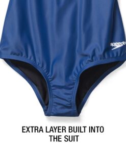 Speedo Women's Swimsuit One Piece Powerflex Ultraback Solid Speedo Black 16 Plus 9 514pKub1o4L 1