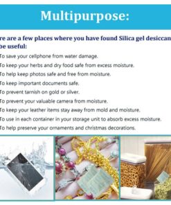 Desiccant Packs 100 Packets 2 Gram Silica Gel Moisture Absorber for Storage Food Contact Safes 13 514pSDOQzTL