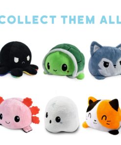 TeeTurtle - The Original Reversible Fox Plushie - Orange - Cute Sensory Fidget Stuffed Animals That Show Your Mood White + Orange 16 514qW2WD7EL