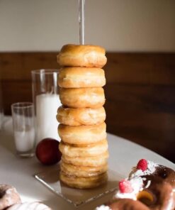 Darice Victoria Lynn Clear, 5 Piece Set with Two 10” and Three 15 Display Treats at Weddings, Showers and Other Ev Acrylic Donut Stands 30 514tHODyIFL