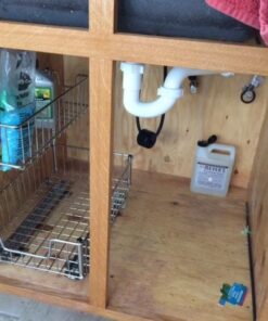 TRINITY Sliding Undersink Organizer with 2 Baskets for Kitchen and Bathroom Cabinet Organization and Storage, 50 Pound Capacity, 11.5” W x 17.75” D x 15.8” H, 1-Pack 1 Pack 21 514uUXCsg6L