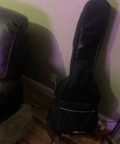 Faswin 41 Inches Guitar Bag Dual Adjustable Shoulder Strap Acoustic Guitar Gig Bag, Guitar Case Waterproof Oxford Cloth 0.3 Inch Thicken Sponge Pad, Black 51 514v5IMLFrL