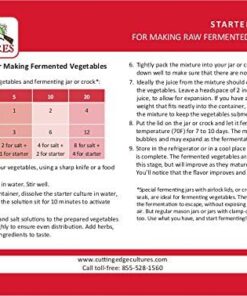 Cutting Edge Cultures Vegetable Starter Culture, 6 Pouches, 12g 0.42 Ounce 12 514v66yO7NL